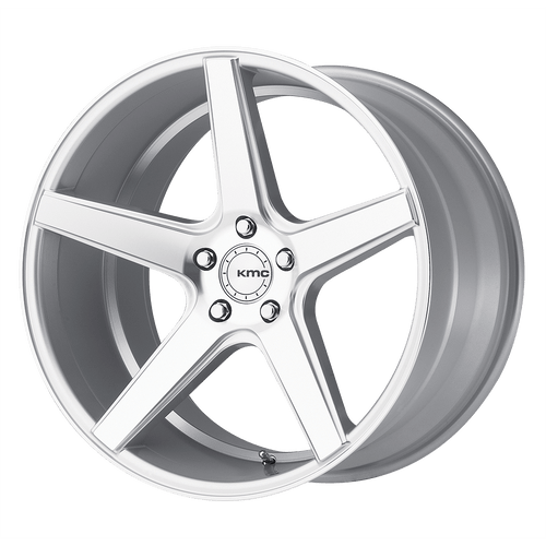 KMC KM685 DISTRICT 5X120 20X8.5 +28 SILVER MACHINED