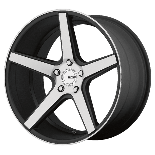KMC KM685 DISTRICT 5X120 20X8.5 +35 SATIN BLACK MACHINED FACE