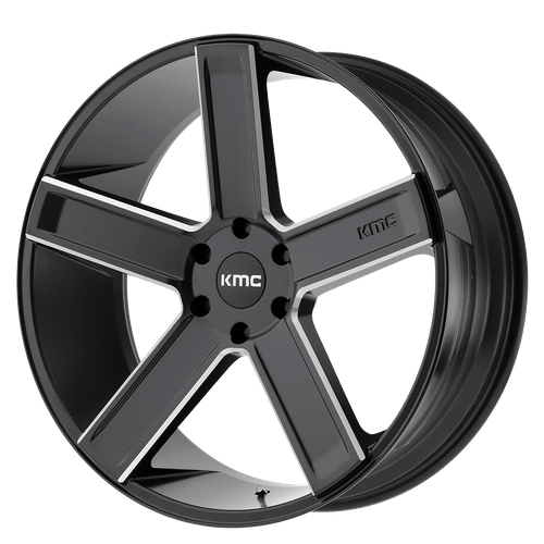 KMC KM702 DUECE 5X115 22X9 +15 SATIN BLACK MILLED