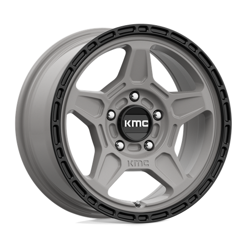 KMC KM721 ALPINE 5X100 15X7 +15 SATIN GRAY WITH BLACK LIP