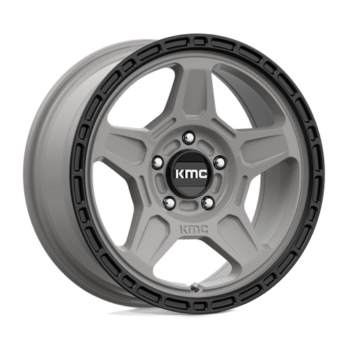KMC KM721 ALPINE 5X100 16X7 +15 SATIN GRAY WITH BLACK LIP