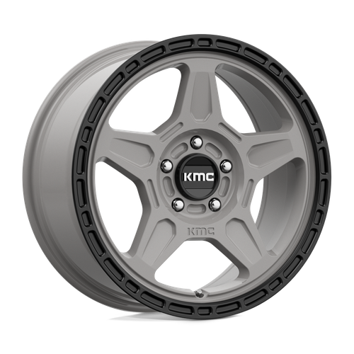 KMC KM721 ALPINE 5X110 17X8 +38 SATIN GRAY WITH BLACK LIP