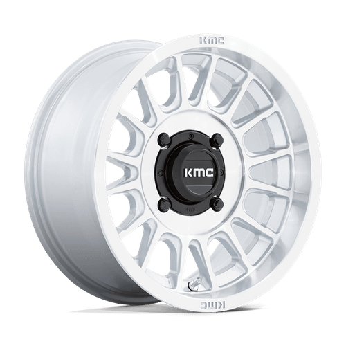 KMC Powersports KS138 IMPACT UTV 4X137 15X7 +10 SILVER WITH MACHINED FACE