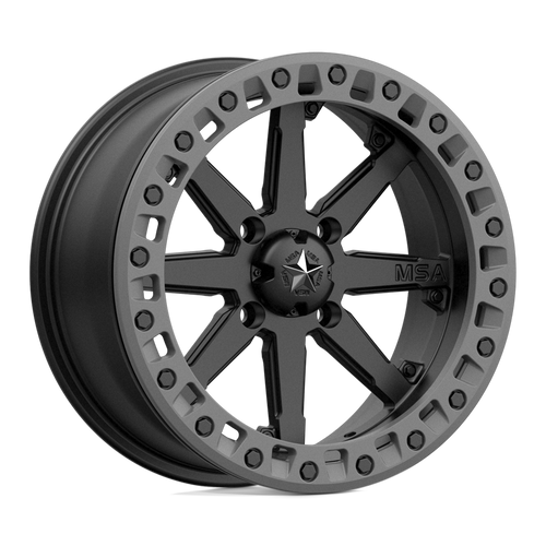 MSA Offroad Wheels M31 LOK2 BEADLOCK 4X156 15X7 +0 SATIN BLACK MATTE GRAY RING