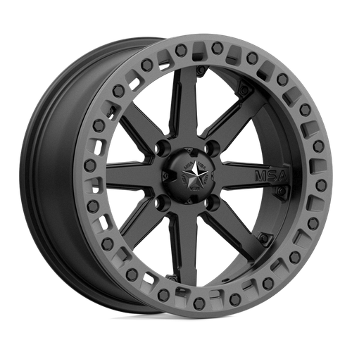 MSA Offroad Wheels M31 LOK2 BEADLOCK 4X110 18X7 +0 SATIN BLACK MATTE GRAY RING