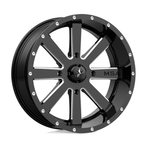 MSA Offroad Wheels M34 FLASH 4X156 18X7 +0 GLOSS BLACK MILLED