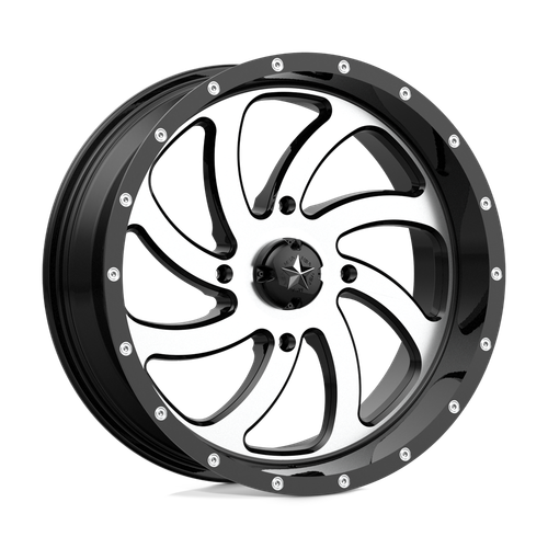 MSA Offroad Wheels M36 SWITCH 4X137 18X7 +0 MACHINED GLOSS BLACK