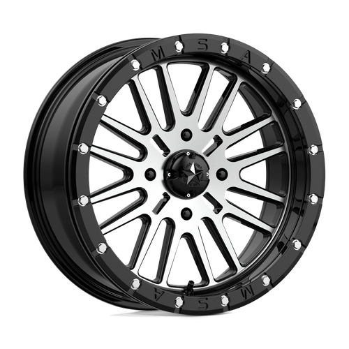 MSA Offroad Wheels M37 BRUTE BEADLOCK 4X137 18X7 +10 GLOSS BLACK MACHINED