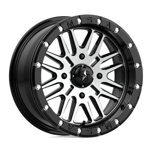 MSA Offroad Wheels M37 BRUTE BEADLOCK 4X137 16X7 +10 GLOSS BLACK MACHINED