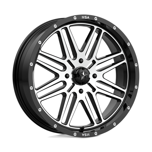 MSA Offroad Wheels M38 BRUTE 4X137 20X7 +10 GLOSS BLACK MACHINED