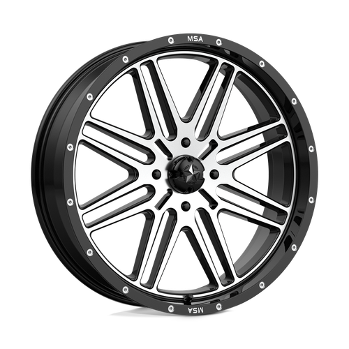 MSA Offroad Wheels M38 BRUTE 4X156 22X7 +10 GLOSS BLACK MACHINED