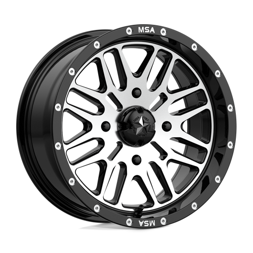 MSA Offroad Wheels M38 BRUTE 4X156 15X7 +10 GLOSS BLACK MACHINED
