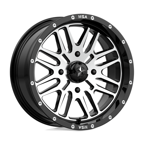 MSA Offroad Wheels M38 BRUTE 4X137 16X7 +10 GLOSS BLACK MACHINED