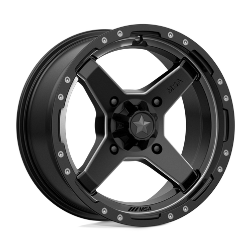 MSA Offroad Wheels M39 CROSS 4X137 15X7 +10 SATIN BLACK TITANIUM TINT