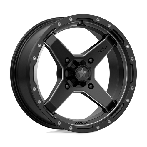 MSA Offroad Wheels M39 CROSS 4X137 16X7 +10 SATIN BLACK TITANIUM TINT