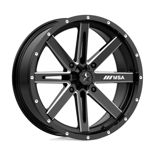 MSA Offroad Wheels M41 BOXER 4X137 18X7 +10 GLOSS BLACK MILLED