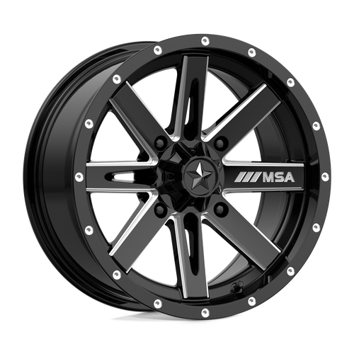 MSA Offroad Wheels M41 BOXER 4X137 15X7 +10 GLOSS BLACK MILLED