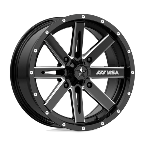 MSA Offroad Wheels M41 BOXER 4X156 16X7 +10 GLOSS BLACK MILLED