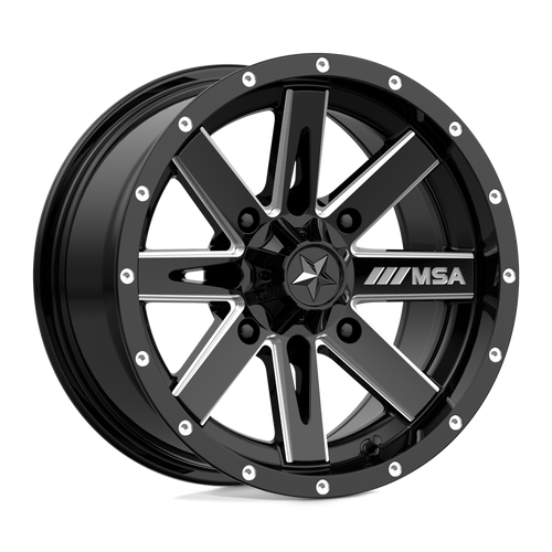 MSA Offroad Wheels M41 BOXER 4X110 14X7 -47 GLOSS BLACK MILLED