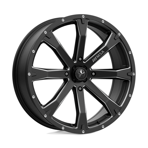 MSA Offroad Wheels M42 BOUNTY 4X156 20X7 +10 SATIN BLACK MILLED
