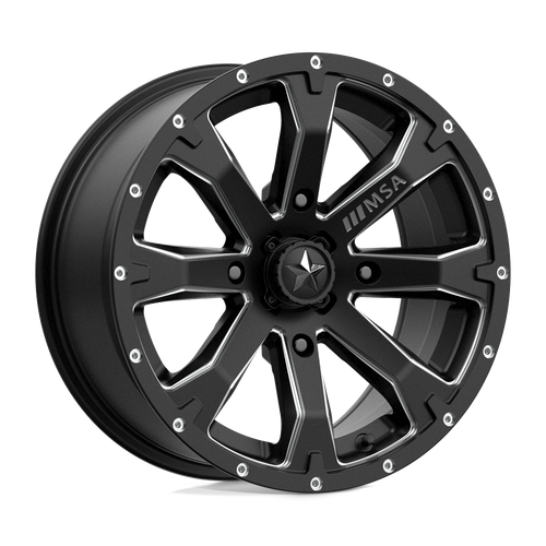 MSA Offroad Wheels M42 BOUNTY 4X156 15X7 +10 SATIN BLACK MILLED