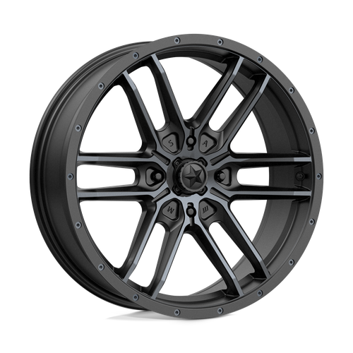 MSA Offroad Wheels M43 FANG 4X156 20X7 +10 SATIN BLACK WITH TITANIUM TINT