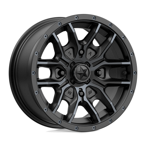 MSA Offroad Wheels M43 FANG 4X137 14X7 +10 SATIN BLACK WITH TITANIUM TINT
