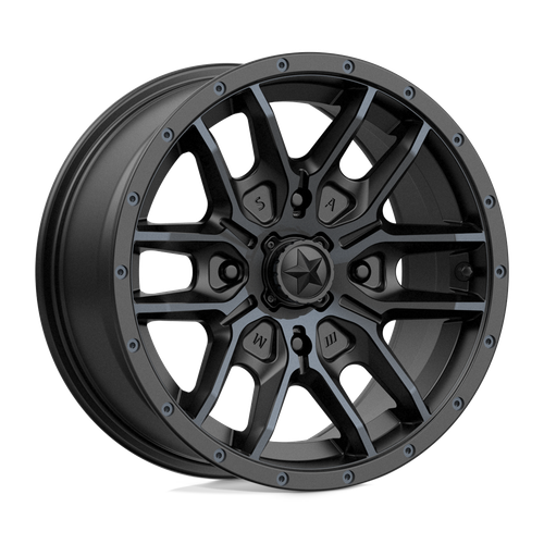 MSA Offroad Wheels M43 FANG 4X156 15X7 +10 SATIN BLACK WITH TITANIUM TINT