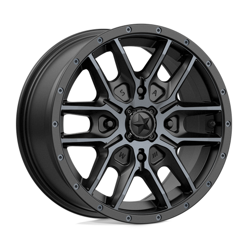MSA Offroad Wheels M43 FANG 4X137 15X7 +38 SATIN BLACK WITH TITANIUM TINT