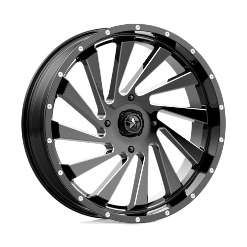 MSA Offroad Wheels M46 BLADE 4X156 22X7 +0 GLOSS BLACK MILLED