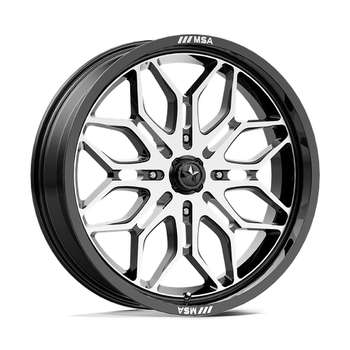 MSA Offroad Wheels M47 SNIPER 4X110 20X7 +10 GLOSS BLACK MACHINED