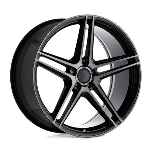 Mandrus BREMEN 5X112 18X8.5 +32 SEMI GLOSS BLACK W/ MIRROR CUT FACE