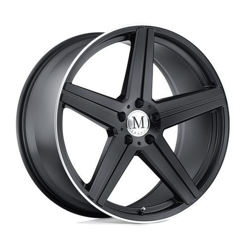 Mandrus ESTRELLA 5X112 19X8.5 +43 MATTE BLACK W/ MACHINED LIP