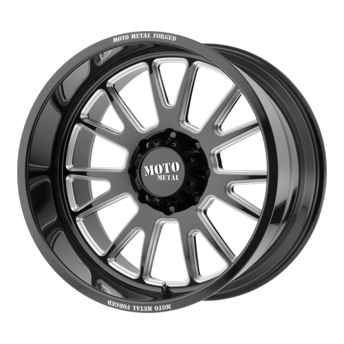 Moto Metal MO401 BLANK 24X14 -76 GLOSS BLACK MILLED