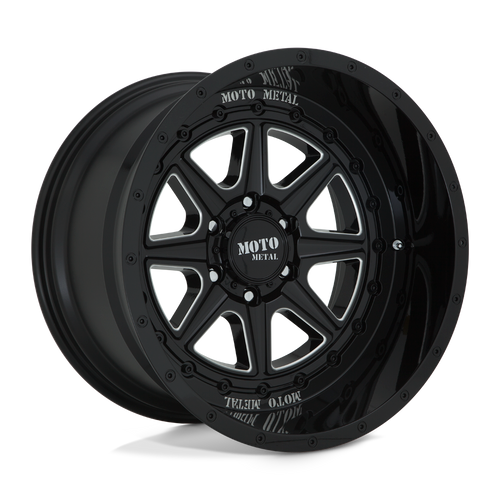 Moto Metal MO801 PHANTOM 6X139.7 24X12 -44 GLOSS BLACK MILLED