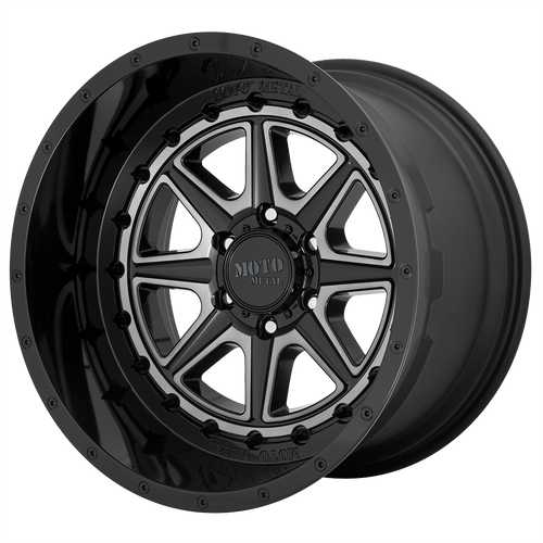 Moto Metal MO801 PHANTOM 6X139.7 24X12 -44 GLOSS BLACK WITH GRAY TINT