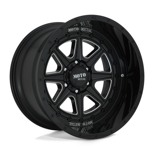 Moto Metal MO801 PHANTOM 8X170 24X12 -44 GLOSS BLACK MILLED