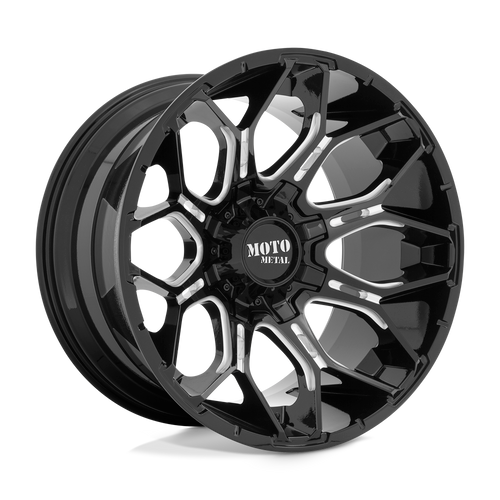 Moto Metal MO808 SNIPER 8X170 20X10 -18 GLOSS BLACK MILLED