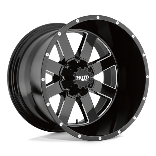 Moto Metal MO962 8X165.1 24X14 -76 GLOSS BLACK MILLED