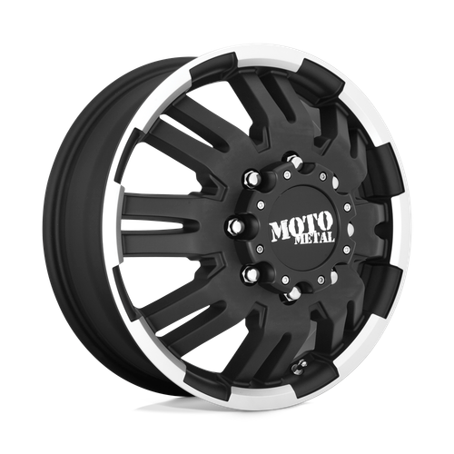 Moto Metal MO963 8X165.1 16X6 +111 MATTE BLACK MACHINED - FRONT