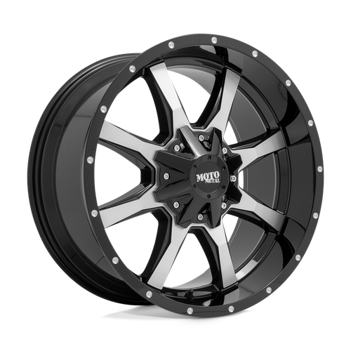 Moto Metal MO970 5X114.3/5X127 17X8 +40 GLOSS BLACK MACHINED FACE