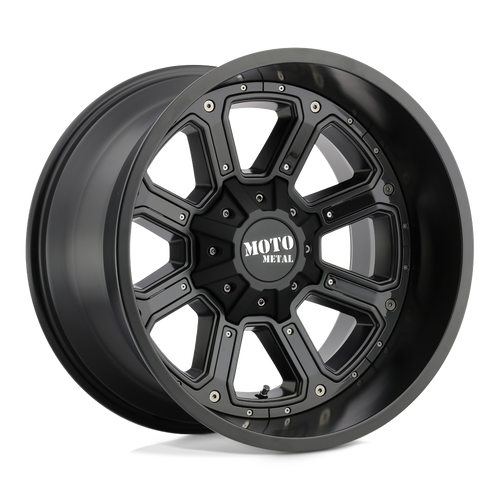 Moto Metal MO984 SHIFT 6X114.3 17X9 +30 MATTE BLACK GLOSS BLACK INSERTS