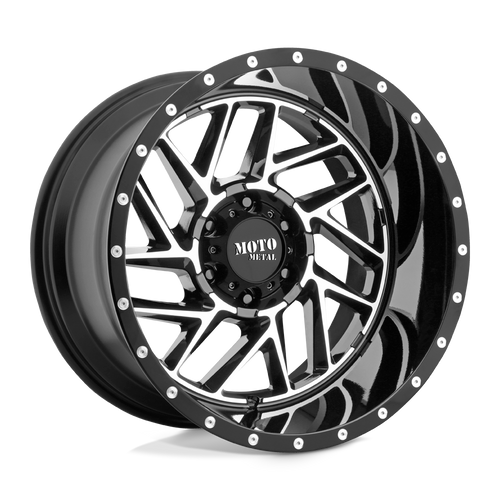 Moto Metal MO985 BREAKOUT 8X165.1 20X10 -18 GLOSS BLACK MACHINED