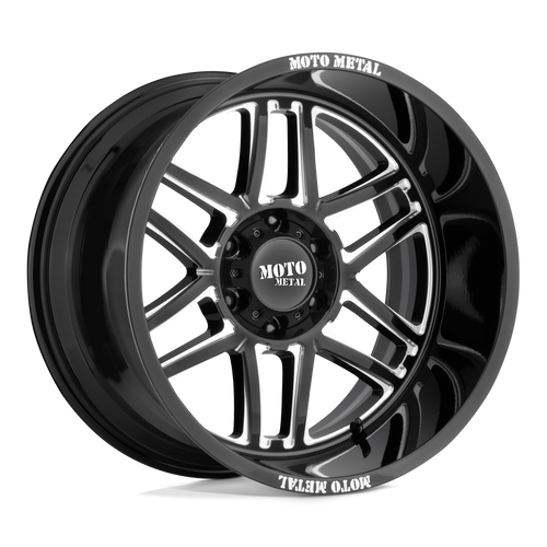 Moto Metal MO992 FOLSOM 8X165.1 20X10 -18 GLOSS BLACK MILLED