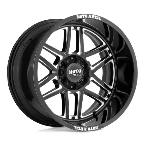 Moto Metal MO992 FOLSOM 8X180 24X14 -76 GLOSS BLACK MILLED