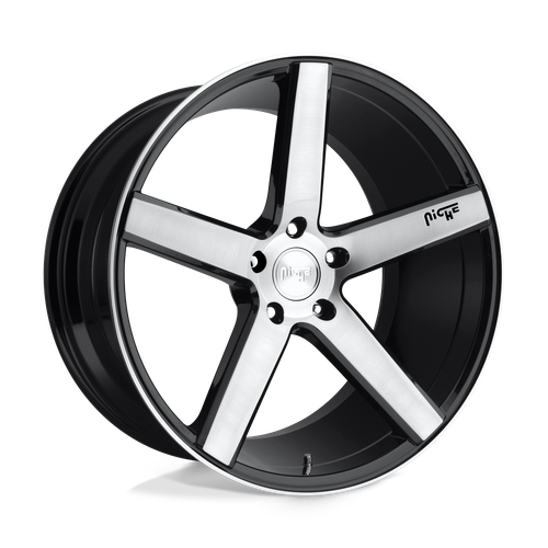 Niche 1PC M124 MILAN 5X114.3 17X8 +40 GLOSS BLACK BRUSHED