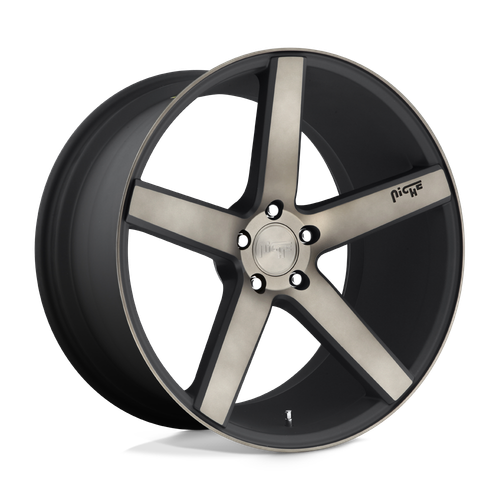 Niche 1PC M134 MILAN 5X108 19X8.5 +40 MATTE BLACK MACHINED WITH DOUBLE DARK TINT