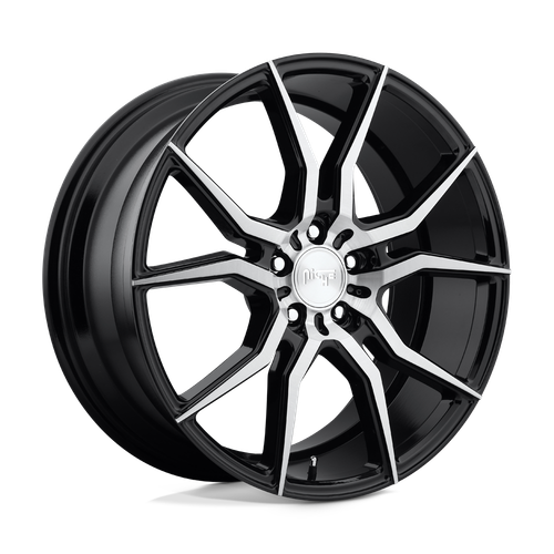 Niche 1PC M166 ASCARI 5X120 20X10.5 +35 GLOSS BLACK BRUSHED