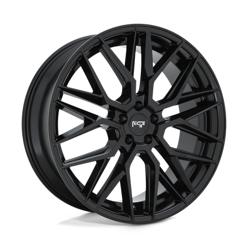 Niche 1PC M224 GAMMA 5X120 24X10 +35 GLOSS BLACK wheel for 2011 Rolls Royce Phantom