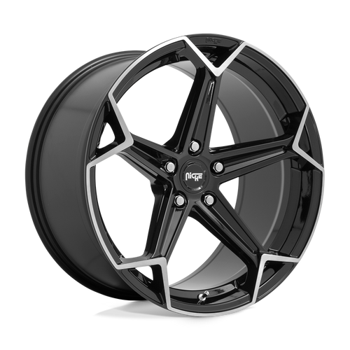 Niche 1PC N259 ARROW 5X114.3 20X10.5 +40 GLOSS BLACK BRUSHED